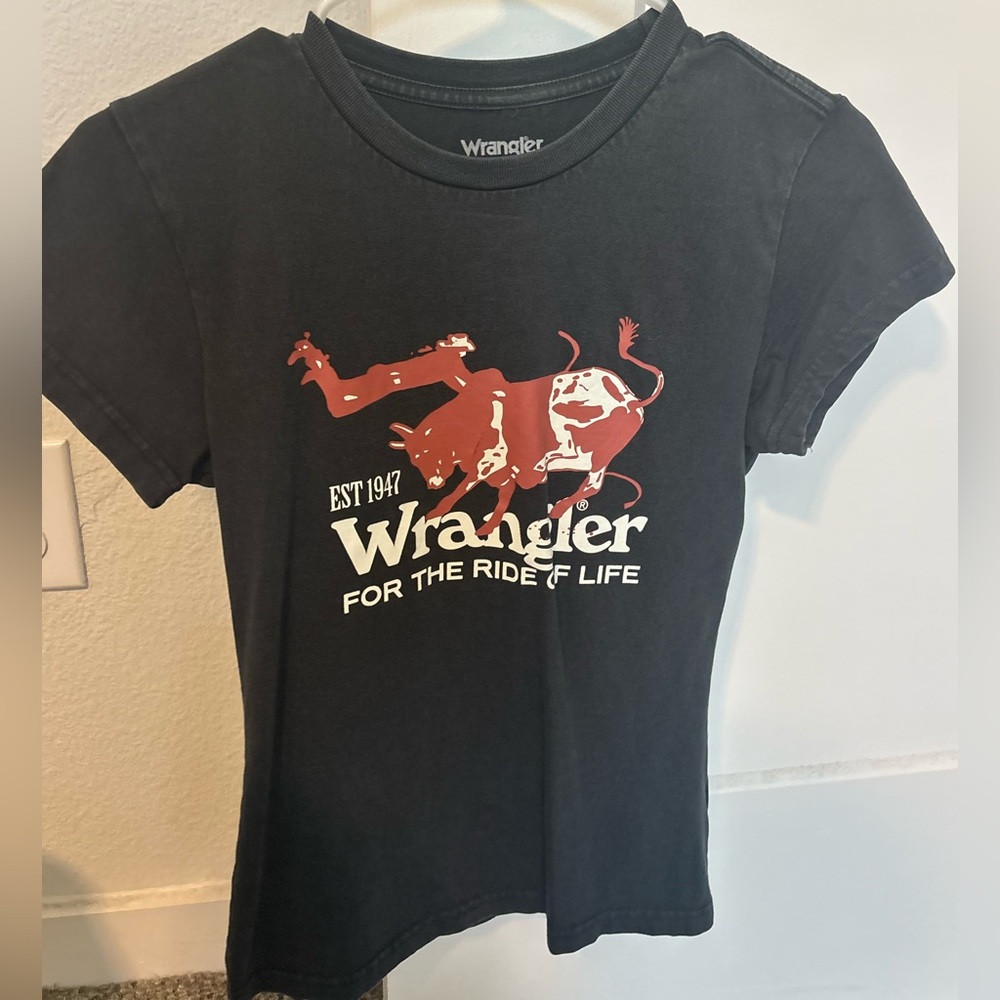 Wrangler Charcoal Cropped Tee